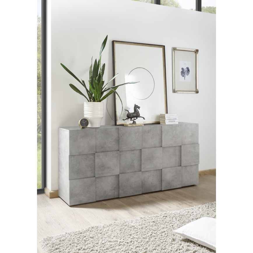 Cassettiera SERIAN grigio cemento