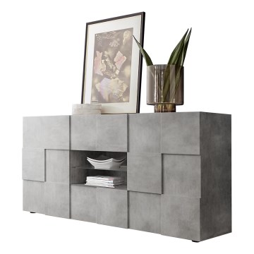 Cassettiera SERIAN grigio cemento