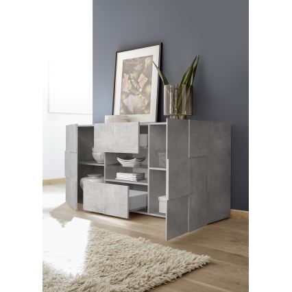 Cassettiera SERIAN grigio cemento