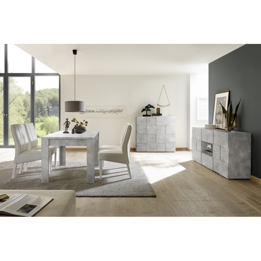 Cassettiera SERIAN grigio cemento