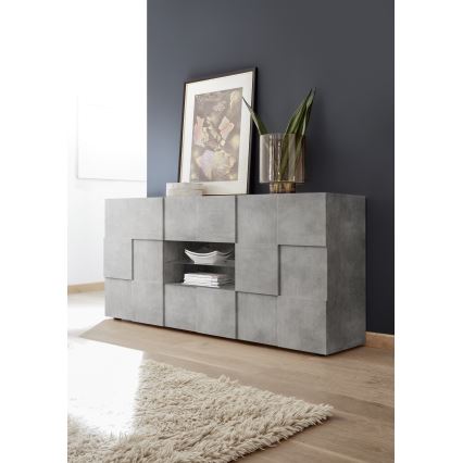 Cassettiera SERIAN grigio cemento