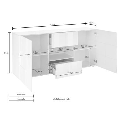 Cassettiera SERIAN grigio cemento