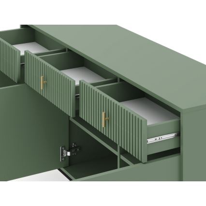Cassettiera SUE verde/nera