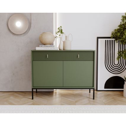 Cassettiera SUE verde/nera