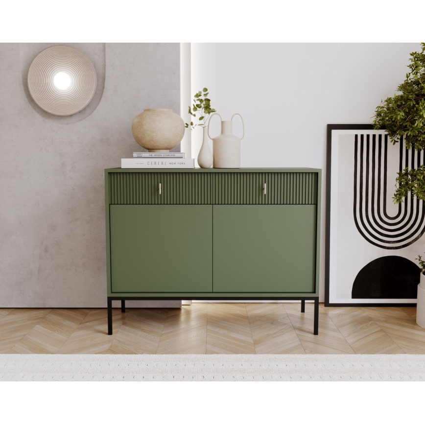 Cassettiera SUE verde/nera
