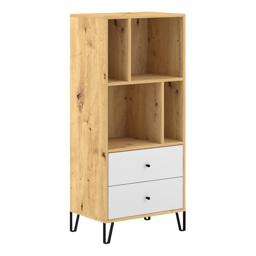 Cassettiera SULA rovere artisan/bianco