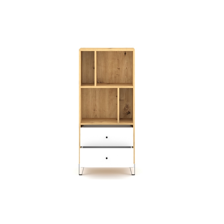 Cassettiera SULA rovere artisan/bianco