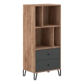 Cassettiera SULA rovere craft/nera