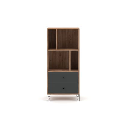 Cassettiera SULA rovere craft/nera