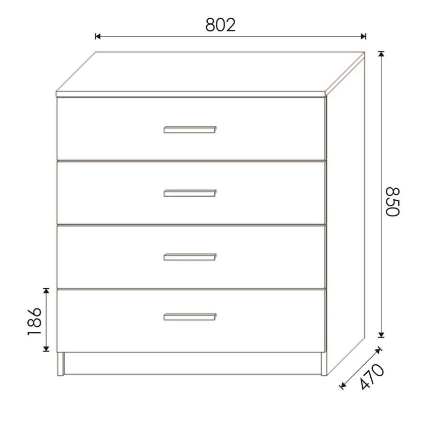 Comò TIMON rovere craft/nero