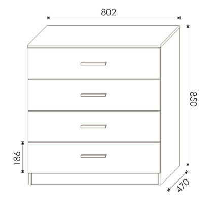 Comò TIMON rovere sonoma