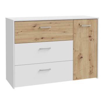 Cassettiera URO, rovere artisan/bianco