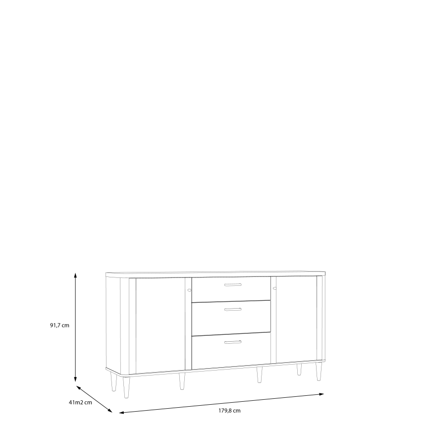 Cassettiera VIRO con cassetti, marrone/beige