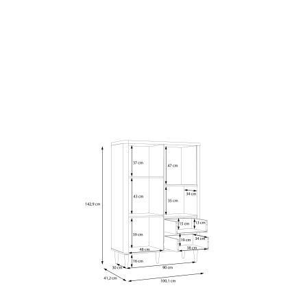 Cassettiera VIRO marrone/beige
