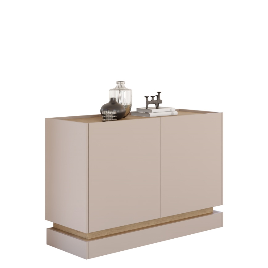 Cassettiera ZARPANT 75x120 cm beige/rovere Cremona