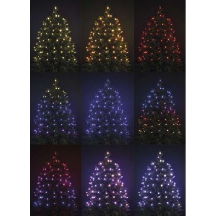 Catena da esterno LED RGB Natale 160xLED/72 modalità 19m IP44 + telecomando