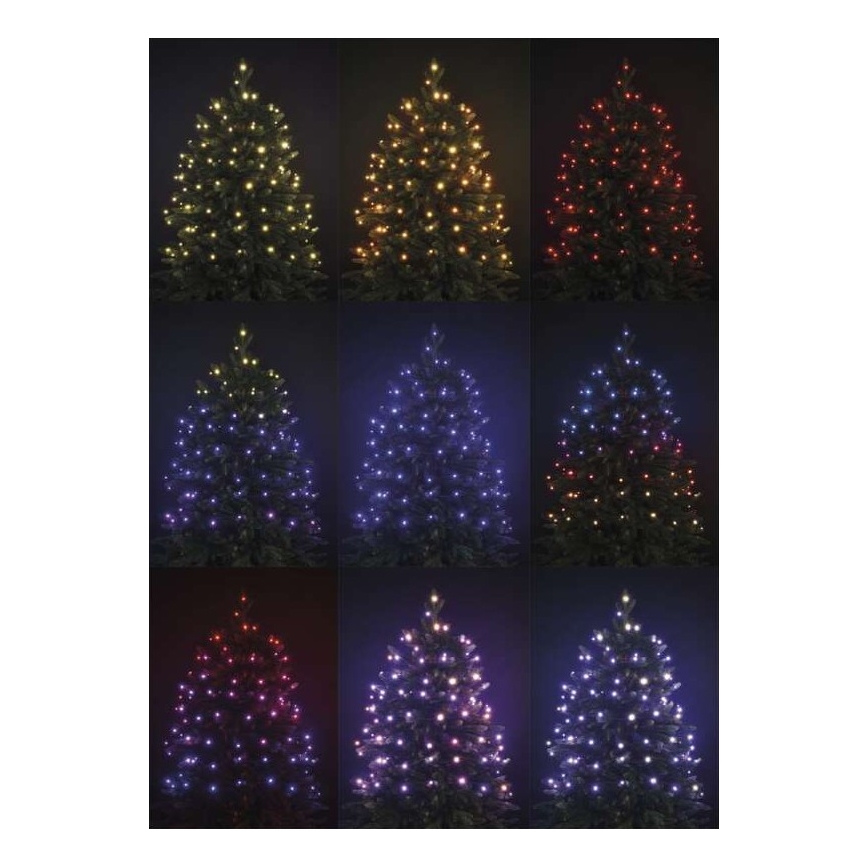Catena da esterno LED RGB Natale 160xLED/72 modalità 19m IP44 + telecomando