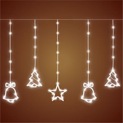 Catena da esterno natalizia a LED 186xLED 7m IP44 bianco freddo
