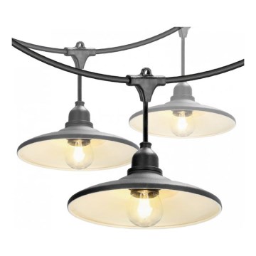 Catena decorativa da esterno CRETE 15xE27/230V 20m IP44
