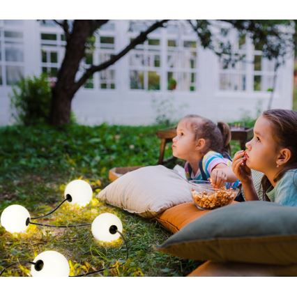 Catena decorativa da esterno LED 10xLED/0,8W/230V IP67 2500K 7,7 m