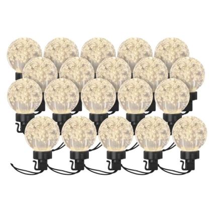 Catena decorativa da esterno LED 20xLED/12,6m IP44 bianco caldo