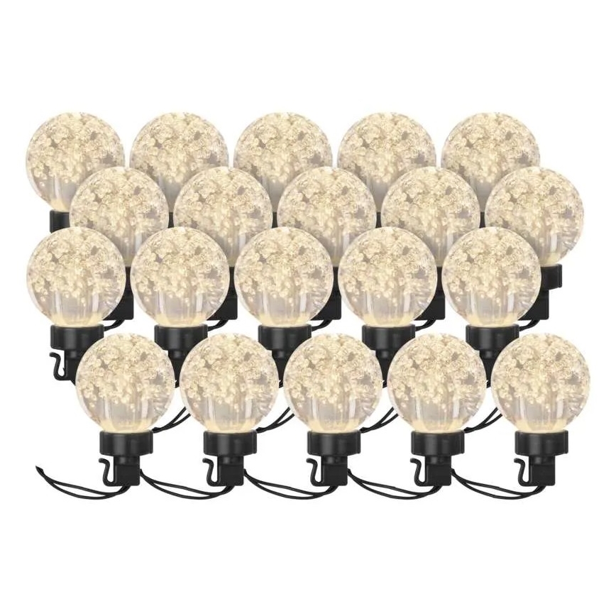 Catena decorativa da esterno LED 20xLED/12,6m IP44 bianco caldo