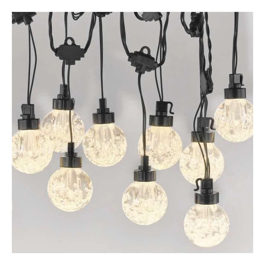 Catena decorativa da esterno LED 20xLED/12,6m IP44 bianco caldo
