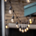 Catena decorativa da esterno LED BAJA ST64 20xE27/1W/230V 10,9m IP44 bianco caldo