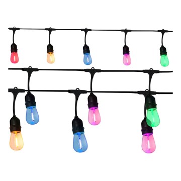 Catena decorativa da esterno LED PARTY NEON 7,6 m 10xE27/0,6W/36V IP44