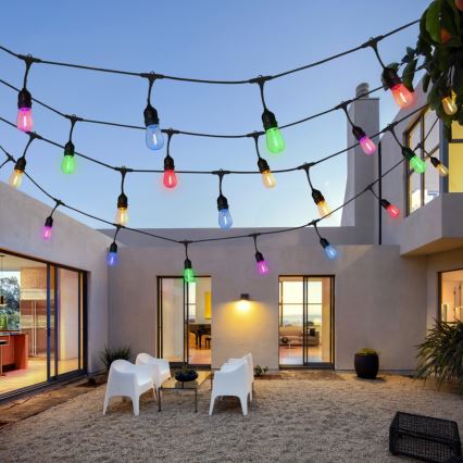 Catena decorativa da esterno LED PARTY NEON 7,6 m 10xE27/0,6W/36V IP44