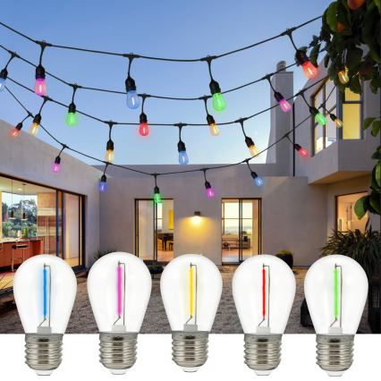 Catena decorativa da esterno LED PARTY NEON 7,6 m 10xE27/0,6W/36V IP44