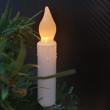 Catena decorativa LED 10xLED/2xAA 1,65 m, bianco caldo, lampadine a candela