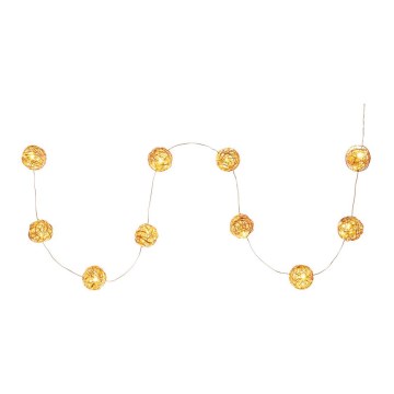 Catena decorativa LED 10xLED/2xAA bianco caldo