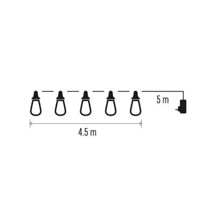 Catena decorativa LED da esterno 100xLED/9,5m IP44