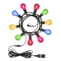 Catena decorativa LED da esterno 10xA60 7,5m IP44 multicolore