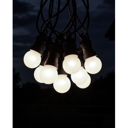 Catena decorativa LED per esterni 10xLED/0,36W/230V 4,5 m IP44 nera