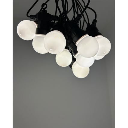 Catena decorativa LED per esterni 10xLED/0,36W/230V 4,5 m IP44 nera