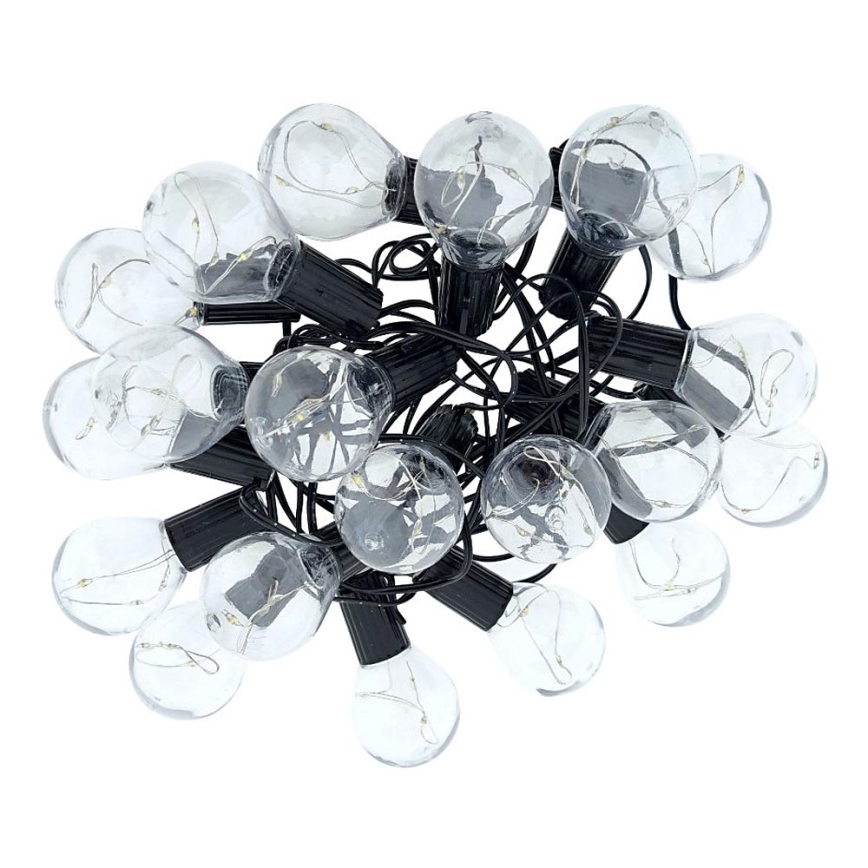 Catena decorativa LED per esterni 20xLED/0,075W/230V 5,8 m IP44 nera