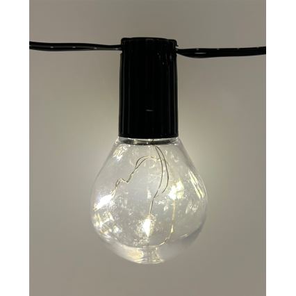 Catena decorativa LED per esterni 20xLED/0,075W/230V 5,8 m IP44 nera