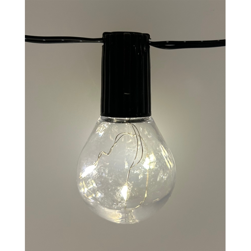 Catena decorativa LED per esterni 20xLED/0,075W/230V 5,8 m IP44 nera