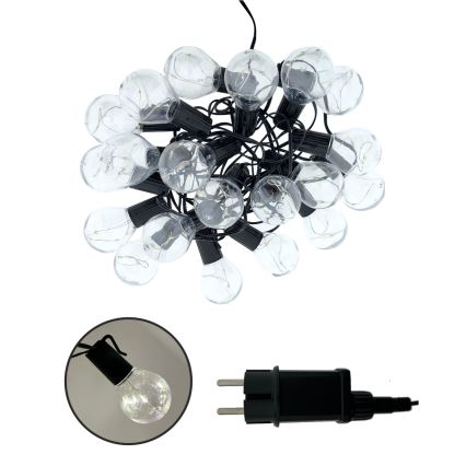 Catena decorativa LED per esterni 20xLED/0,075W/230V 5,8 m IP44 nera