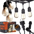 Catena decorativa LED per esterni 30xE27/1W/230V 16,44 m IP44 nera