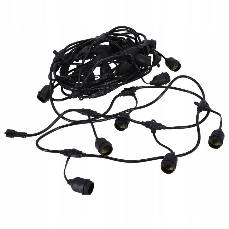 Catena decorativa LED per esterni 30xE27/1W/230V 16,44 m IP44 nera