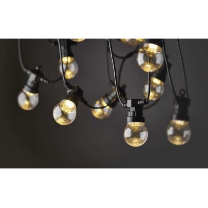 Catena decorativa LED per esterni 50xLED/10m IP44 trasparente