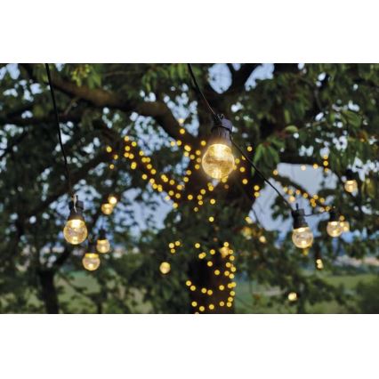 Catena decorativa LED per esterni 50xLED/10m IP44 trasparente