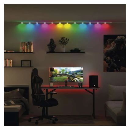 Catena decorativa LED RGBIC+CCT con illuminazione puntiforme GoSmart - espansione 4xLED/7W/230V 85 cm Wi-Fi Tuya