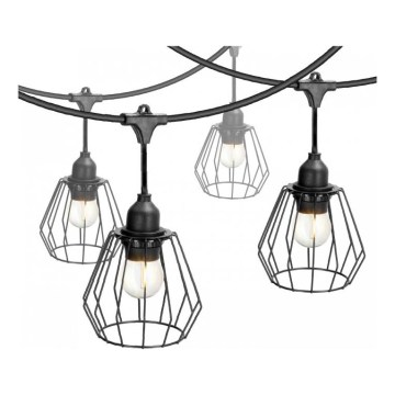 Catena decorativa per esterni CRETE 15xE27/230V 20m IP44