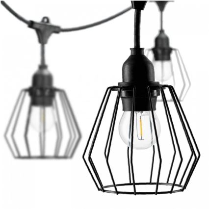 Catena decorativa per esterni CRETE 15xE27/230V 20m IP44