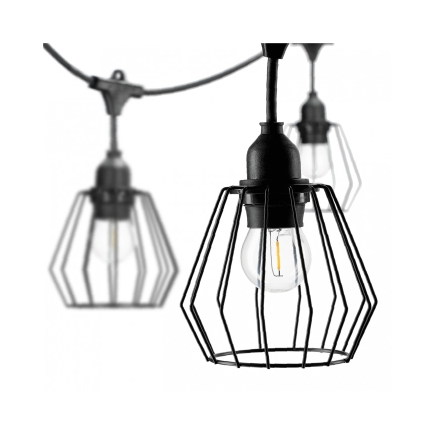 Catena decorativa per esterni CRETE 15xE27/230V 20m IP44