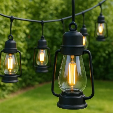 Catena decorativa per esterni GARLAND 20xLED 20m IP44 bianco caldo